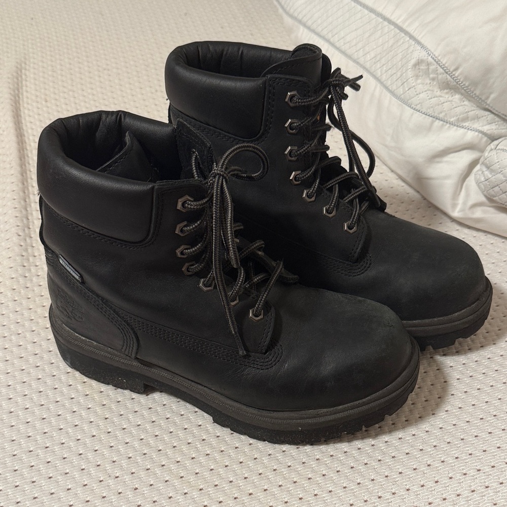Black waterproof Steel Toe Boots